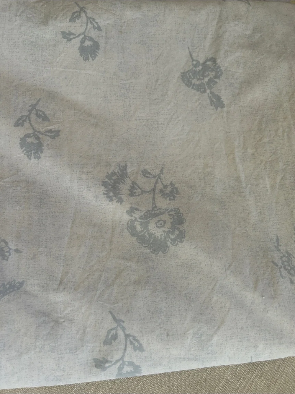 Cabbages & Roses Duvet Cover Blue Floral Queen Coastal Reversible Shabby Chic - Picture 12 of 12
